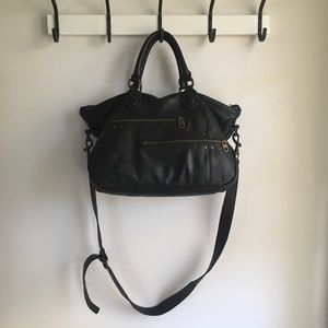 Anthropologie Liebeskind black leather satchel